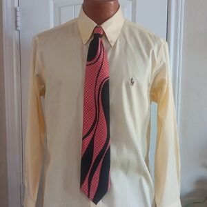 Laurant Benon Paris Silk Tie Op Artsy Blk & Red Abstract Diane Keaton?